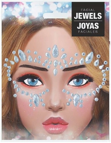 JOYAS FACIALES ADHESIVAS PLATEADAS